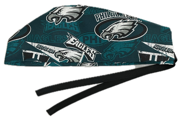 NEW PRINT! Men's Philadelphia Eagles Retro Surgical Scrub Hat, Semi-Lined Fold-Up Cuffed  or No Cuff (shown), Handmade