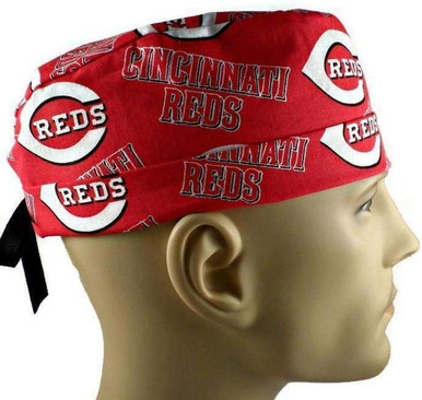 Men's San Francisco 49ers Red Surgical Scrub Hat, Semi-Lined Fold-Up Cuffed  (shown) or No Cuff, Handmade