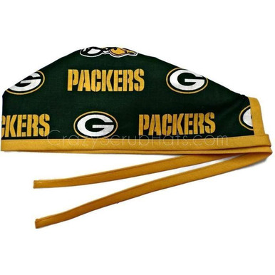 Men's Green Bay Packers Green Unlined Surgical Scrub Hat, Optional