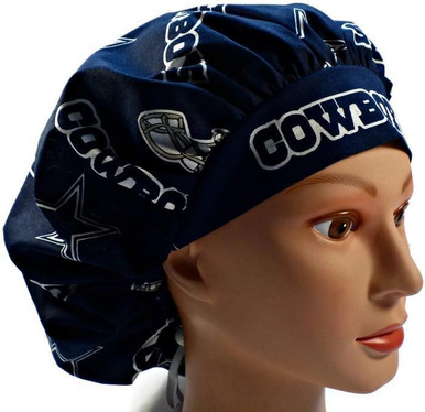 SassyCapDesigns Dallas Cowboys Surgeon Scrub Hat Cap with Ties