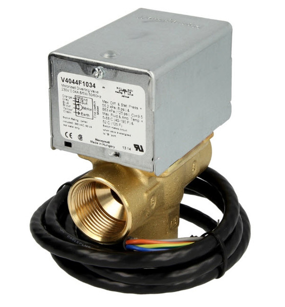 Honeywell V4044F1000B Three-way zone valve, 3/4" IT 230V/50Hz, with help switch
