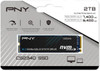 Retail packaging of PNY CS2340 2TB SSD with PCIe Gen4 branding and performance specs