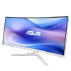 Close-up of monitor screen showing curved edges and thin bezel design