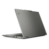 A rear view of the Lenovo L13 2-in-1 G6 laptop, with the lid half open A rear view of the Lenovo L13 2-in-1 G6 laptop, with the lid half open