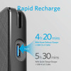 ANKER POWER BANK 10000 WITH LIGHTNING CABLE - BLACK FABRIC - A1222T11