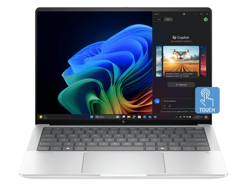 Front view of the hp Elitebook X G1a 14 Inch OLED Laptop.