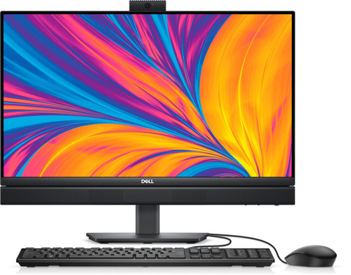 Front view of the Dell Optiplex 7420 with wired keyboard and mouse Front view of the Dell Optiplex 7420 with wired keyboard and mouse