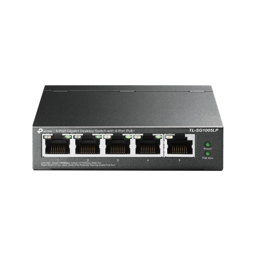 TP LINK TL-SG1005LP, 5-PORT GIGABIT DESKTOP SWITCH WITH 4-PORT POE, 5 YEARS WARRANTY