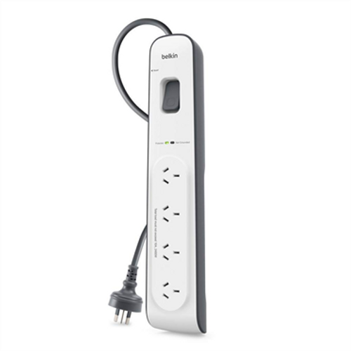 Image for BELKIN 4 OUTLET SURGE PROTECTOR WITH 2M CORD, 2YR WTY, $20K CEW - BSV400AU2M Madnics Online Computer Store