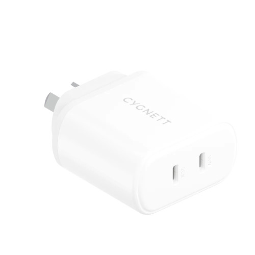 Image for Cygnett PowerPlus 35W USB-C PD Dual Port Wall Charger - White (CY4353PDWCH) Madnics Online Computer Store