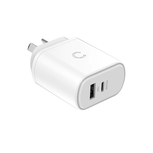 Image for Cygnett PowerPlus 32W USB-C PD Dual Port Wall Charger - White (CY3614POFLW) Madnics Online Computer Store
