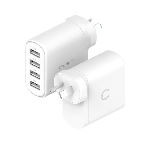 Image for Cygnett PowerPlus 24W Multiport Wall Charger - White (CY3746PDWCH) Madnics Online Computer Store