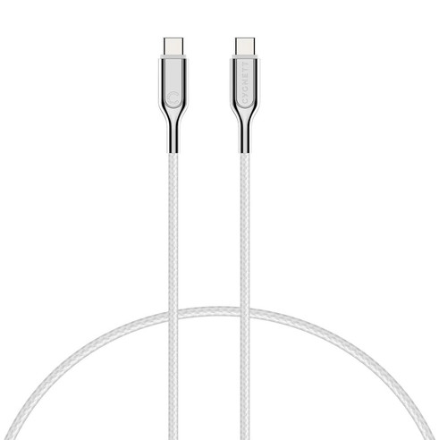 Image for Cygnett Armoured USB-C to USB-C (2.0) Cable (2M) - White (CY2694PCTYC) Madnics Online Computer Store