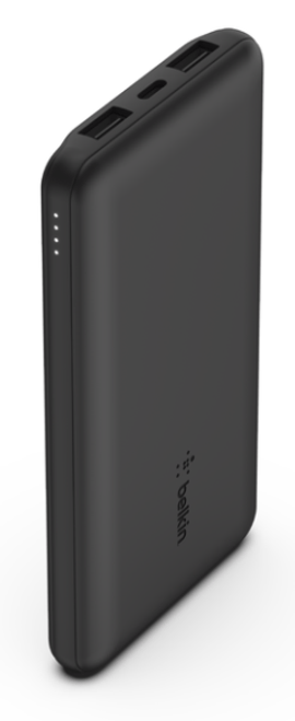 BELKIN BOOSTCHARGE PWRBANK, 10K mAh, USB-C(1) PD,USB-A (2)15W, BLK, USB-A TO C CABLE INC - BPB011BTBK