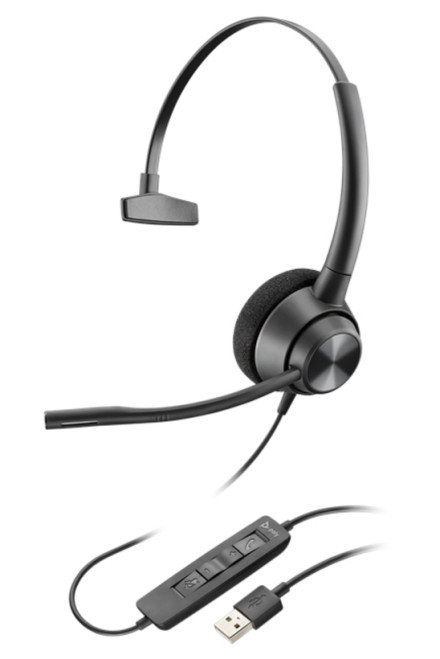 HP POLY ENCOREPRO EP310 MONO WIRED HEADSET, USB-A - 767G1AA