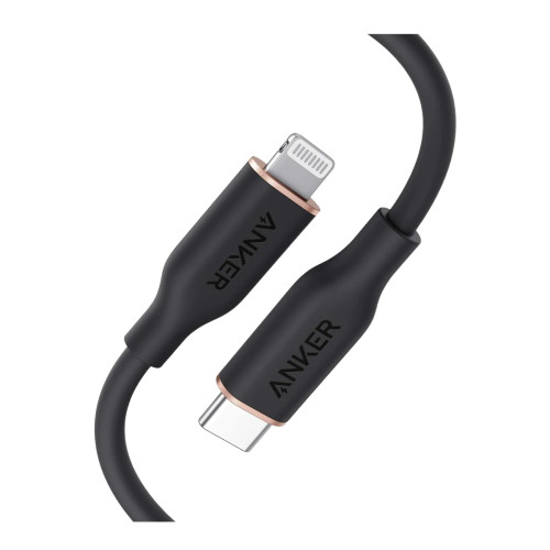 ANKER POWERLINE SOFT USB-C TO LIGHTNING 1.8 METRE - BLACK - A8663H11