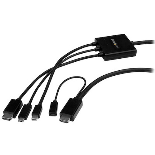 STARTECH 2M USB-C, mDP OR HDMI TO HDMI CONVERTER CABLE, SINGLE DISPLAY, 3YR - CMDPHD2HD