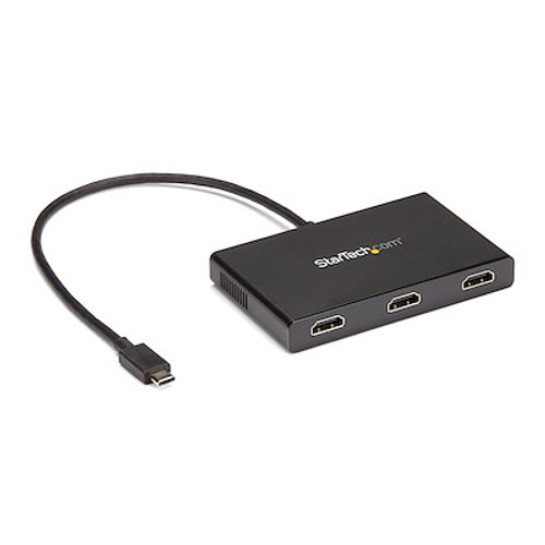 STARTECH USB-C MULTIPORT ADAPTER, 4K, HDMI(3), TRIPLE DISPLAY, WINDOWS, 3YR - MSTCDP123HD
