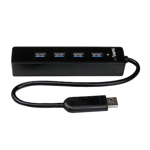 STARTECH 4 PORT PORTABLE SUPERSPEED USB 3.0 HUB WITH BUILT-IN CABLE 2YR - ST4300PBU3