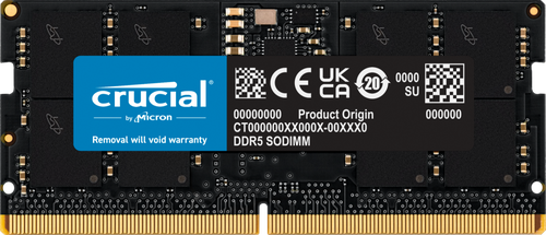 CRUCIAL 24GB DDR5 NOTEBOOK MEMORY, PC5-44800, 5600MHz, UNRANKED, LIFE WTY - CT24G56C46S5