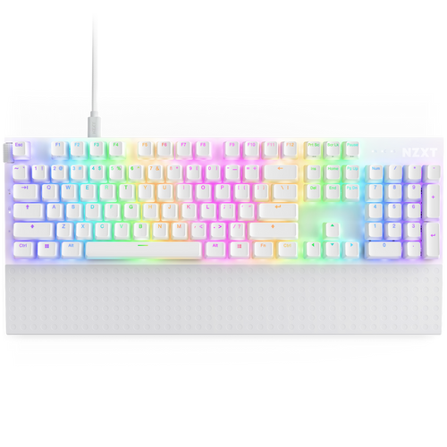 NZXT Function 2 Gaming Keyboard - USB A - White - KB-001NW-US