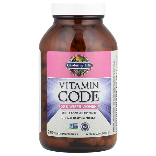 Women's Vitamin Code 50 and wiser bottle