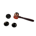 Wooden Hand Pipe W/ Grinder - Judge Gavel Wooden Hand Pipe W/ Grinder - Judge Gavel