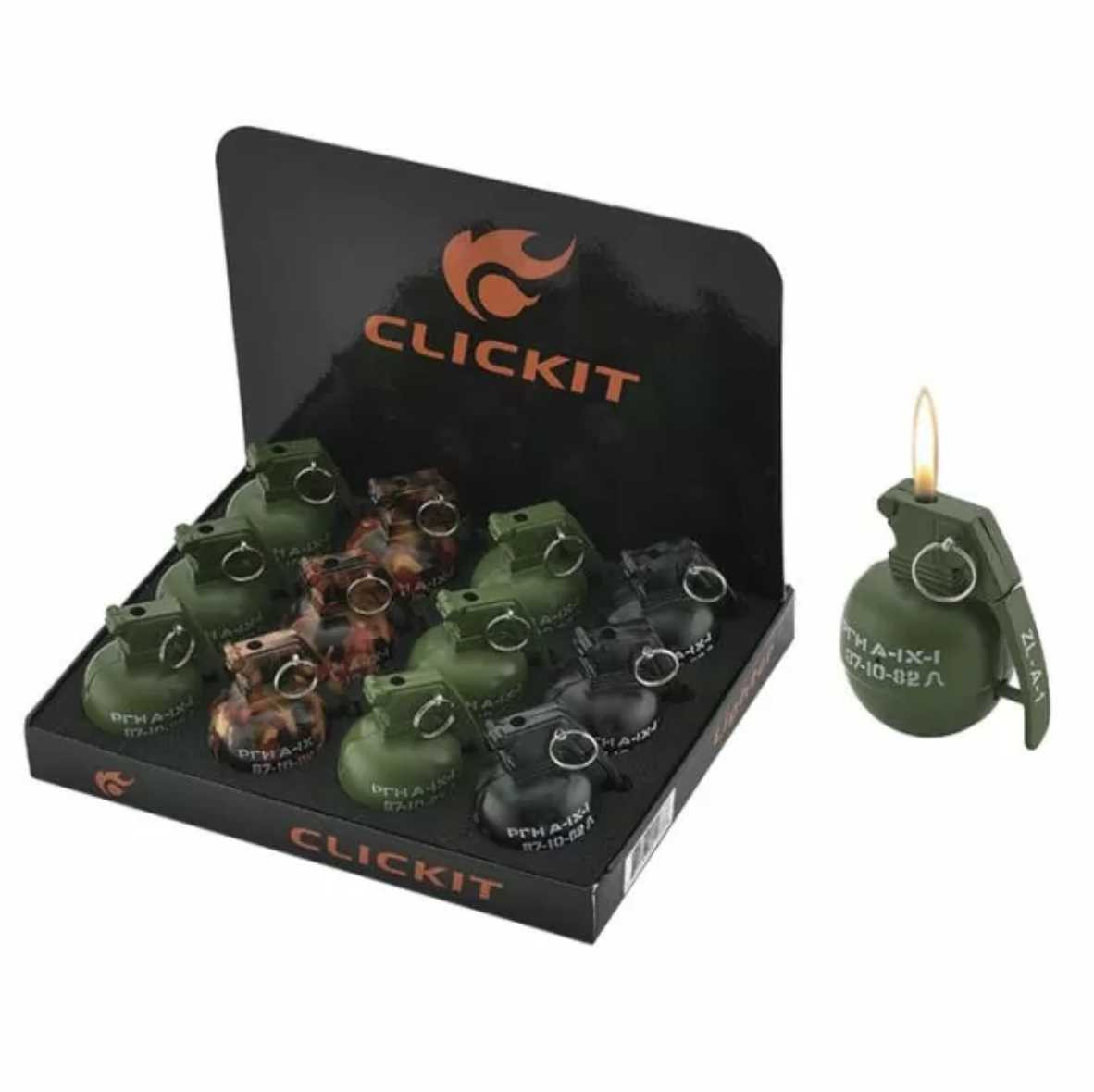 grenade cigarette lighter Click It Grenade Lighter
