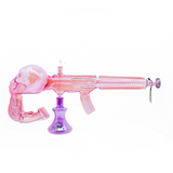 Shadow Glass Skull Gun LED Water Pipe - 22.8"