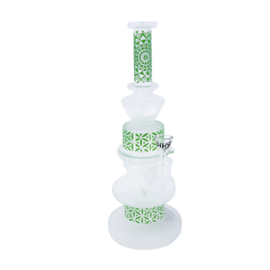 Biigo Frosted Flower Water Pipe - 12"
