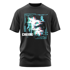Creme Glitch Graphic T-Shirt