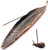 Metal Leaf and Snail Incense Holder