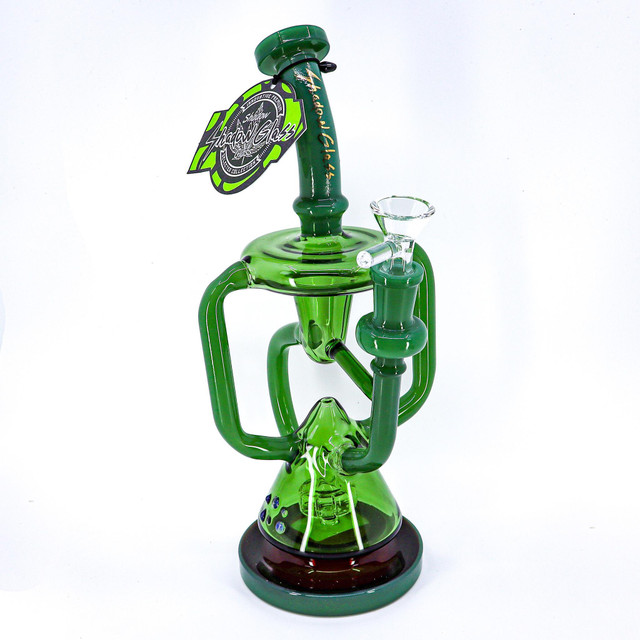 Shadow Glass Recycler Water Pipe - 11.4"