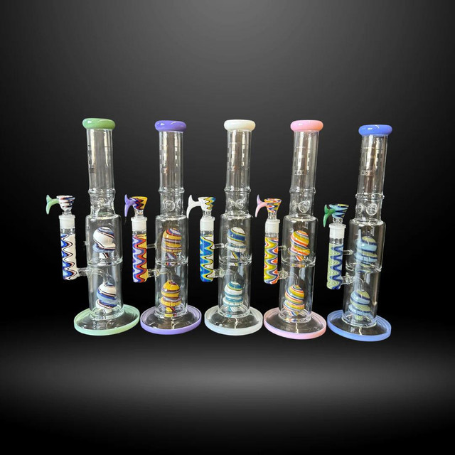 EG Glass Swirl Vortex Water Pipe - 16"