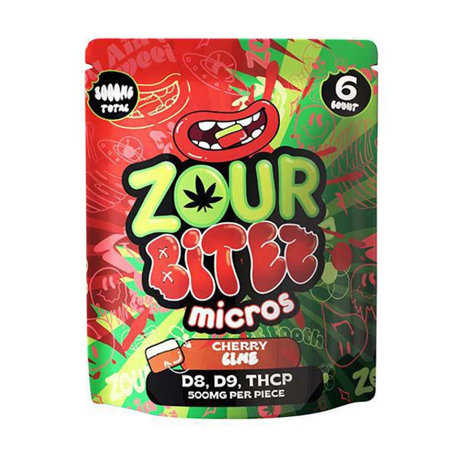 Zour Bites Micros Gummies - 3000mg (6ct) (D8 + D9 + THC-P)