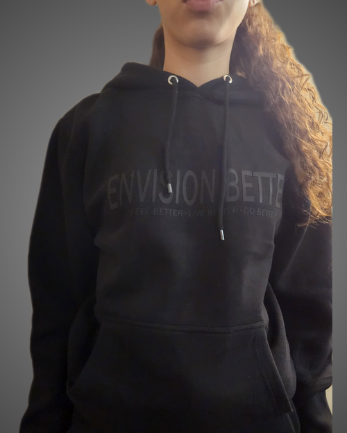 Envision Better Black on Black - hoodie Envision Better Black on Black - hoodie