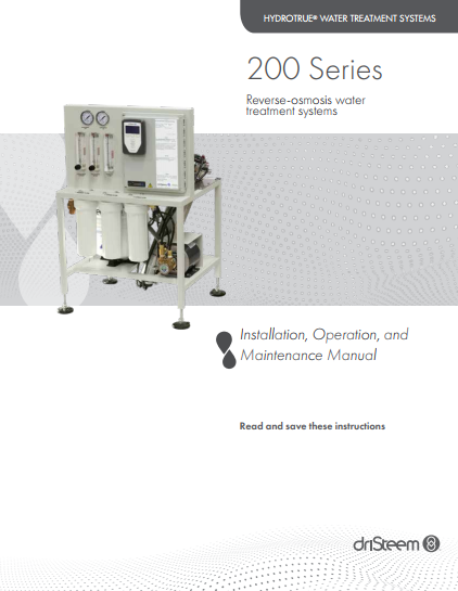 IOM 200 SERIES REVERSE OSMOSIS-VL SYSTEM