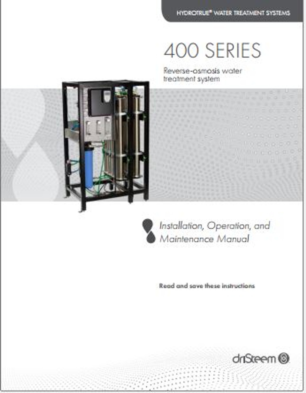 IOM 400 SERIES REVERSE-OSMOSIS SYSTEM