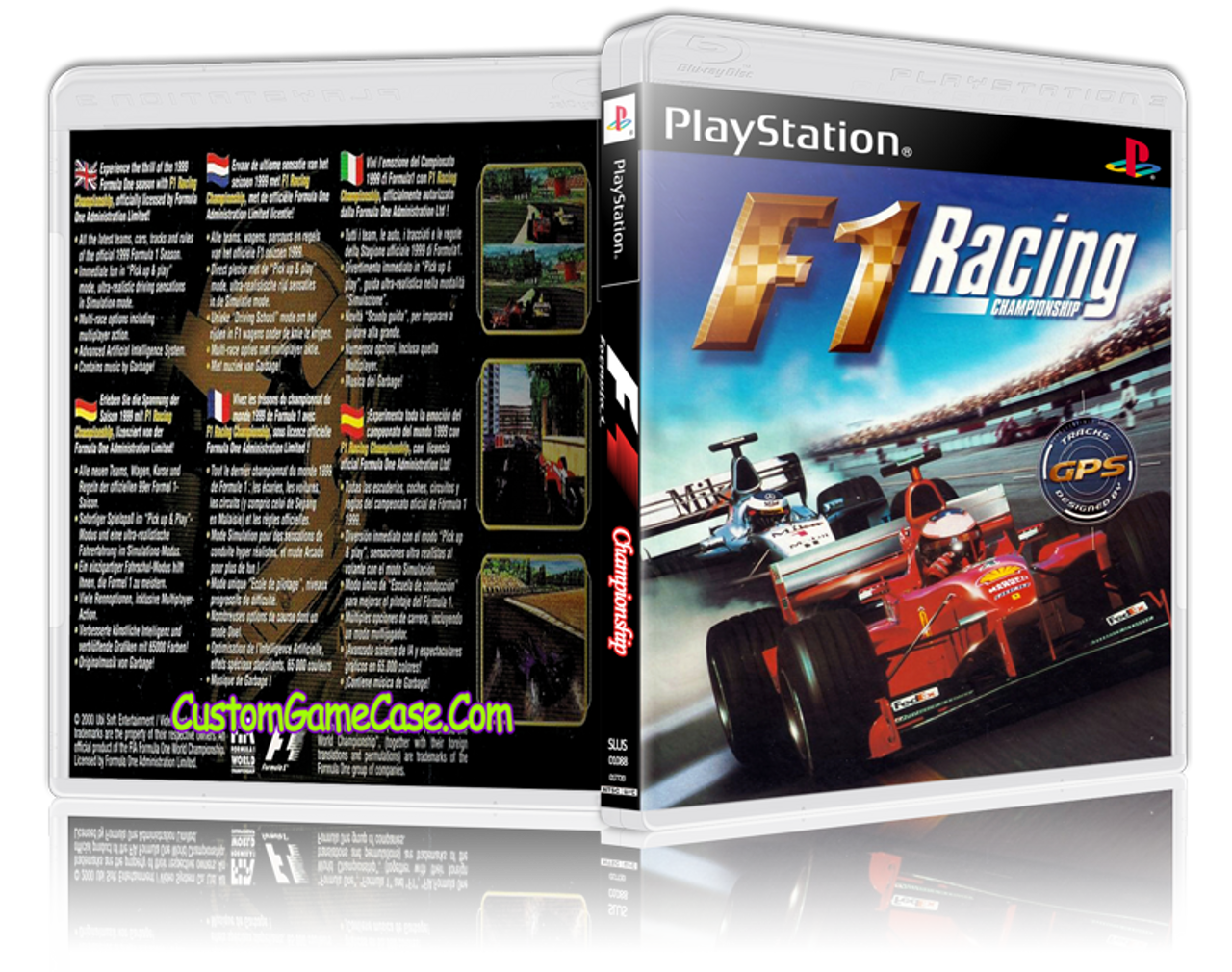 Formula 1 F1 Championship - Sony PlayStation 1 PS1 - Empty Case - Custom Game Case