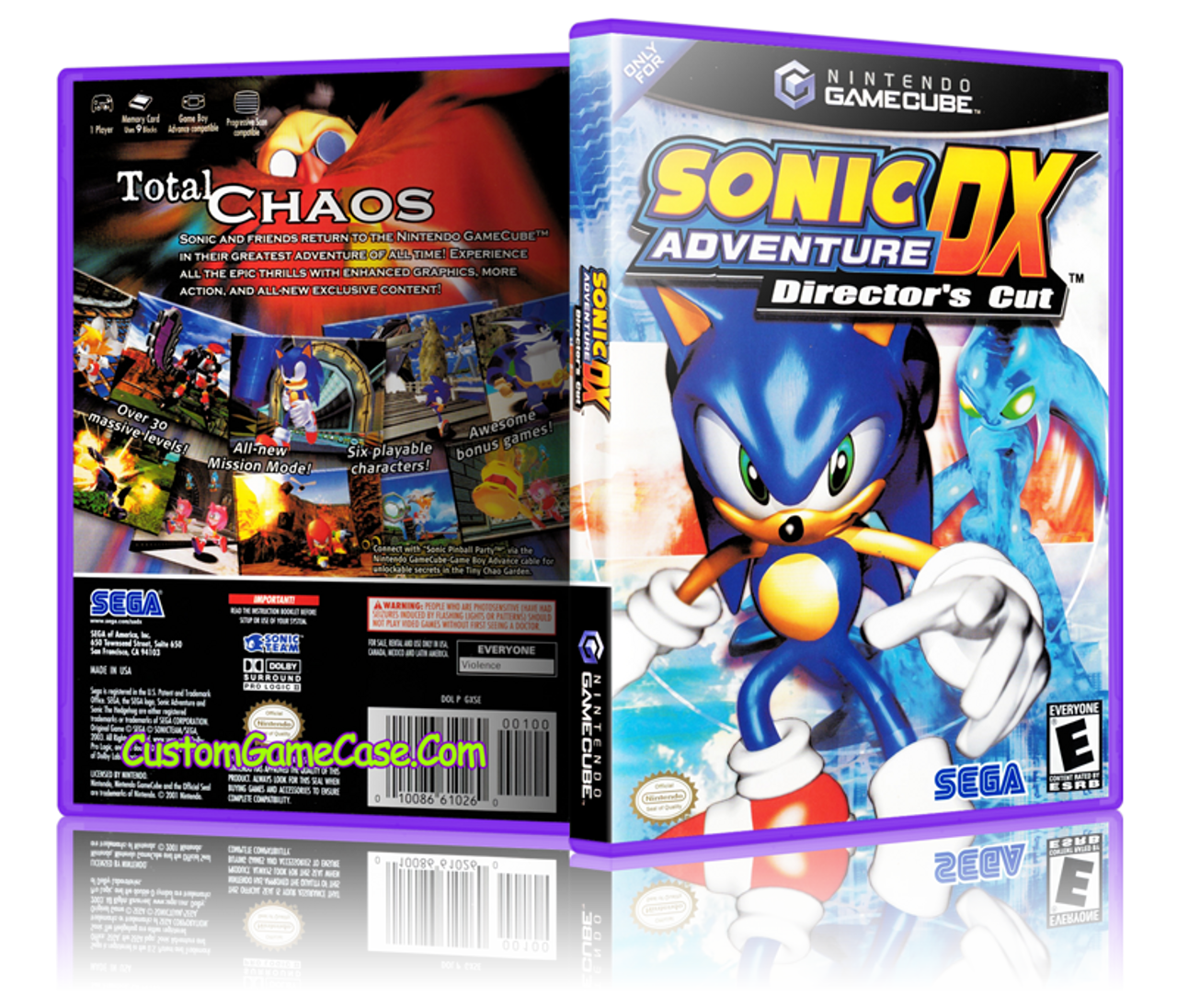 Sonic Adventure Dx Director S Cut Nintendo Gamecube Gc Empty Custom Replacement Game Box Case Custom Game Case