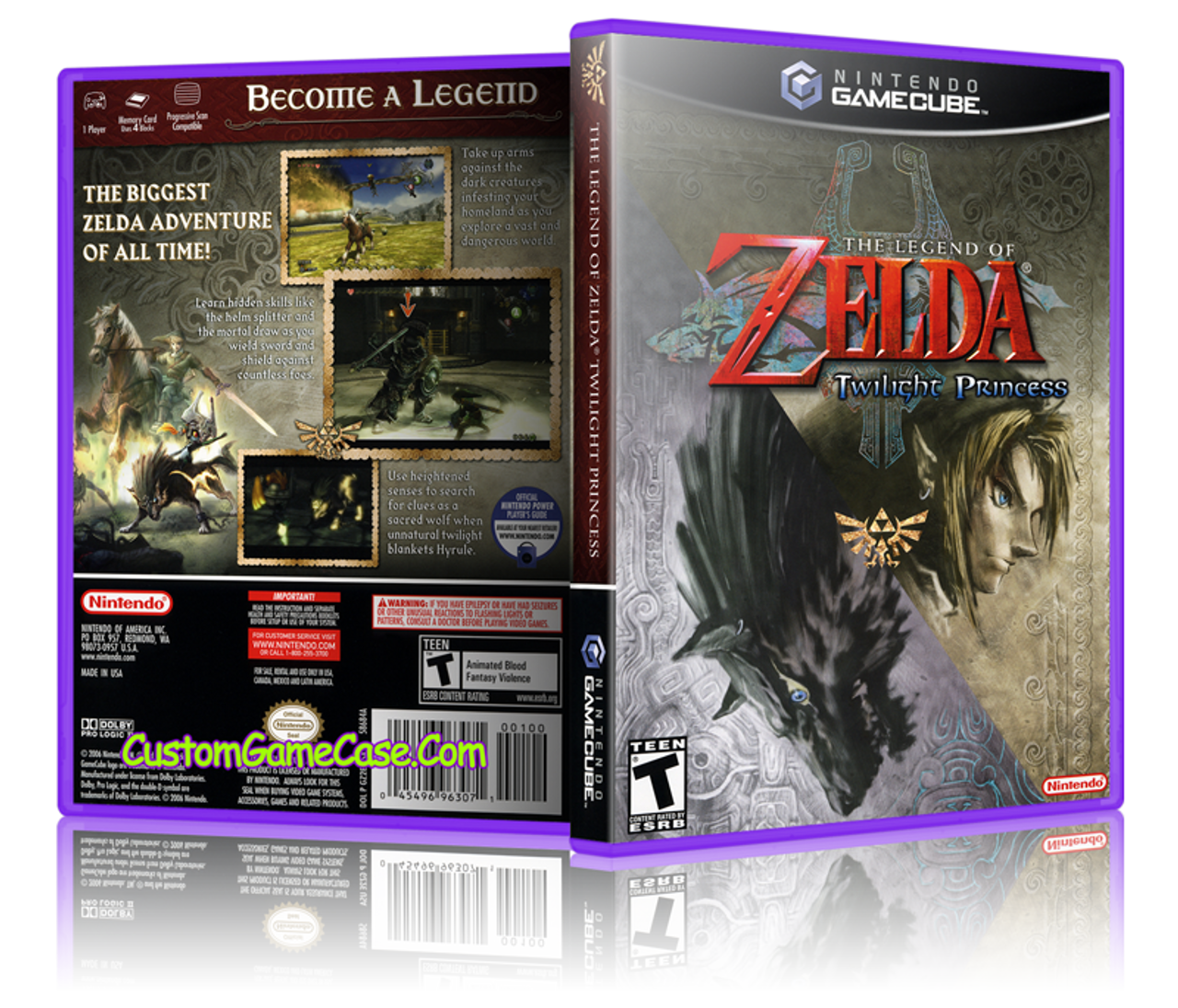 The Legend of Zelda Ocarina of Time - Nintendo GameCube GC - Empty Custom  Replacement Game Box Case - Custom Game Case
