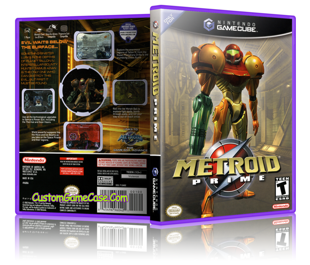 Metroid Prime Nintendo GameCube GC Empty Custom Replacement Game Box Case Custom Game Case