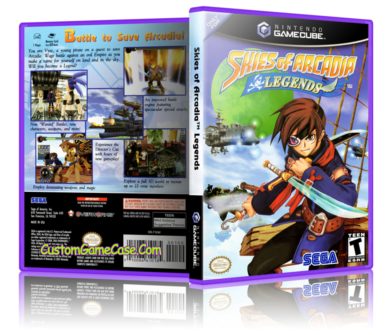 Skies of Arcadia Legends Nintendo GameCube GC Empty Custom Replacement Game Box Case