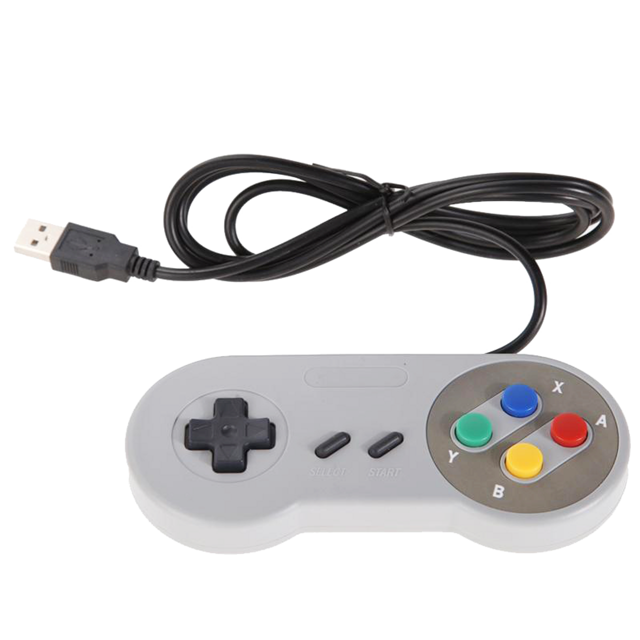 Retro Pi Recalbox Super Nintendo SNES USB Wired Classic Controller GamePad  PC Color Buttons - Custom Game Case