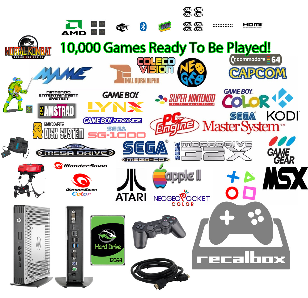 4TB USB Game Hard Drive - RPCS3 for PC / PS3 Console Loaded 300+ Games  Hyperspin - Custom Game Case