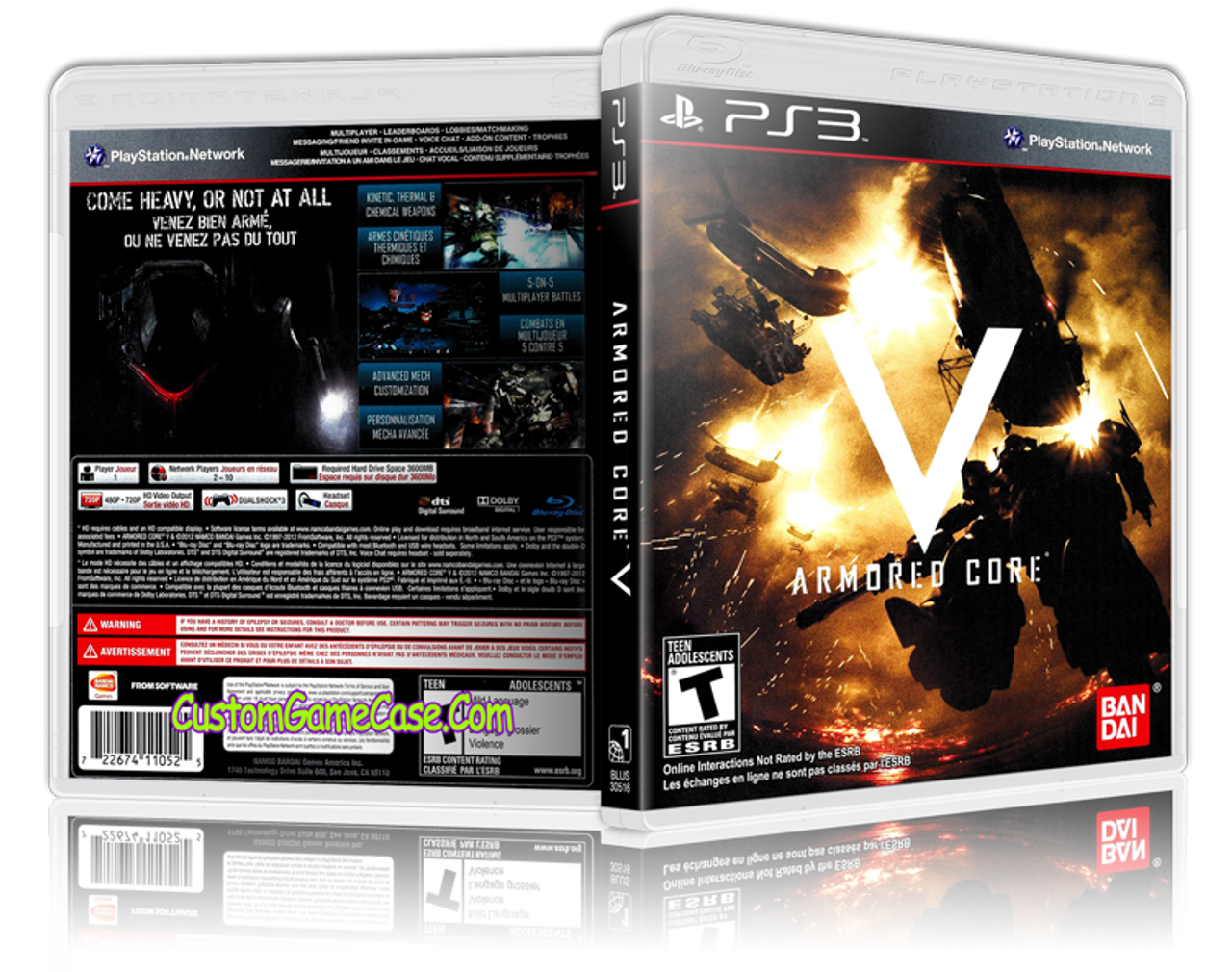 Armored Core V - Sony PlayStation 3 PS3 - Empty Custom Replacement