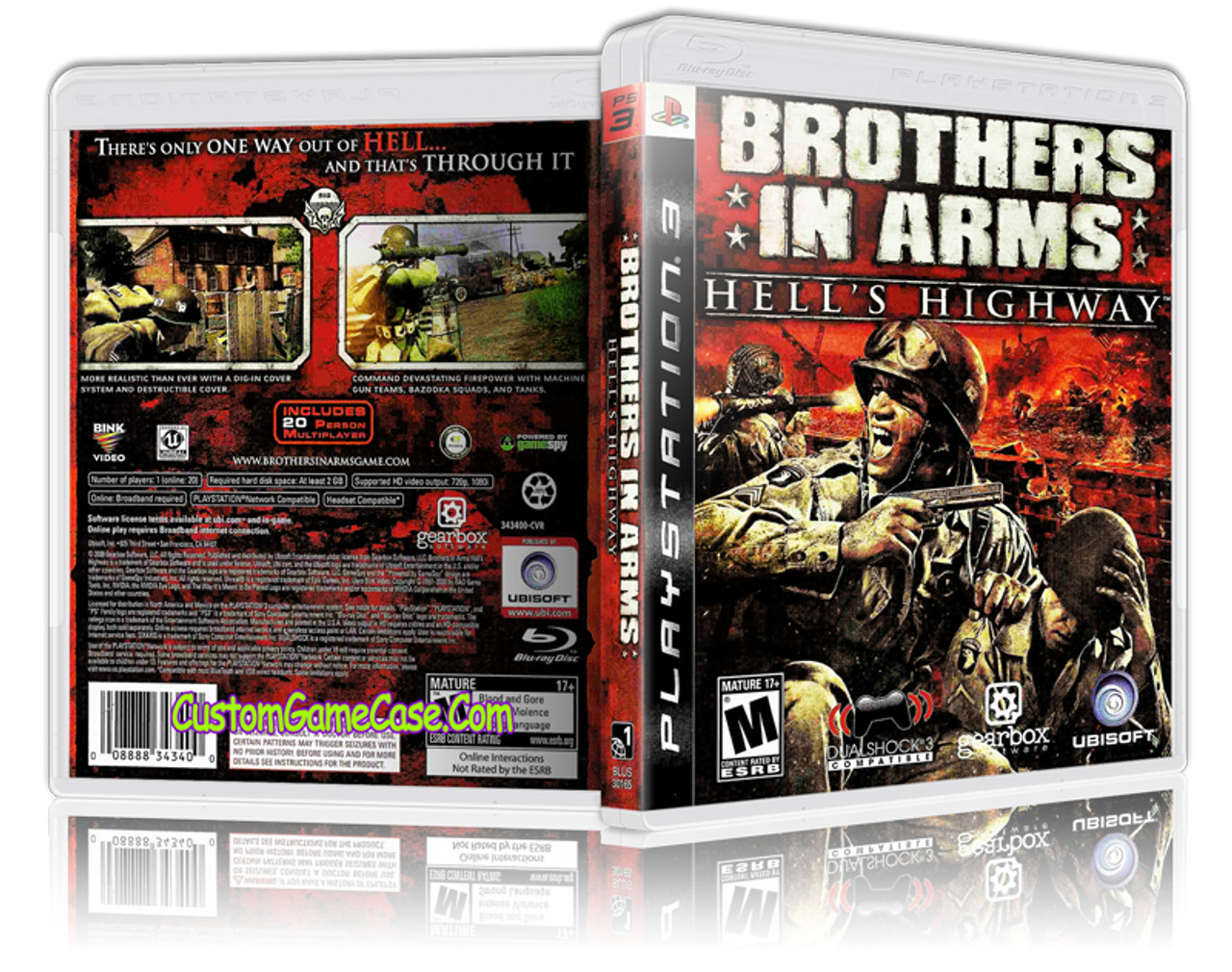 Brothers in Arms Hell's Highway - Sony PlayStation 3 PS3 - Empty Custom  Replacement Case - Custom Game Case