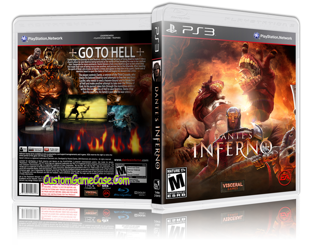 Dantes Inferno - Sony PlayStation 3 PS3 - Empty Custom Replacement