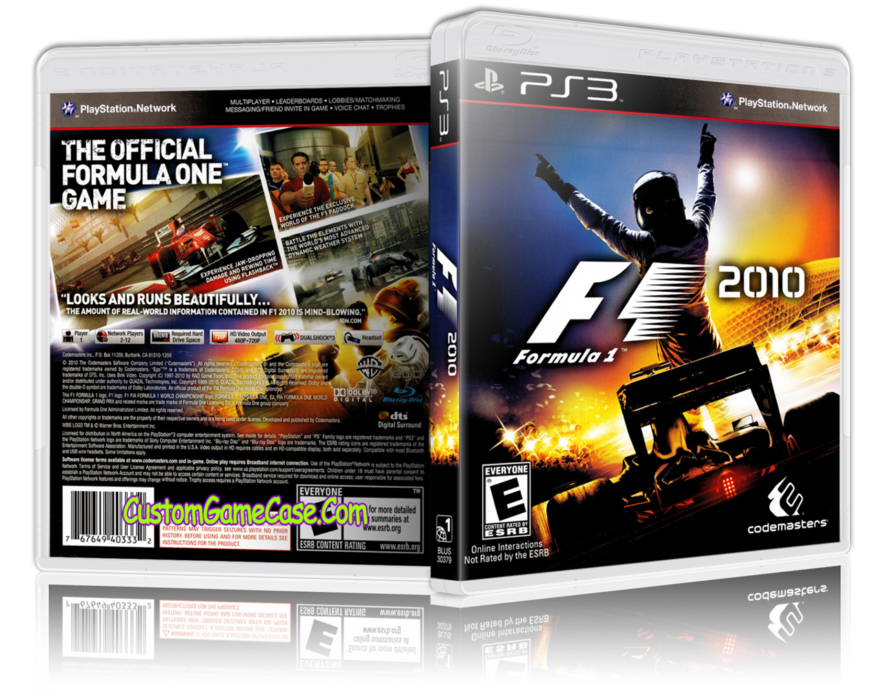 F1 Formula 1 2010 - Sony PlayStation 3 PS3 - Empty Custom Replacement Case 