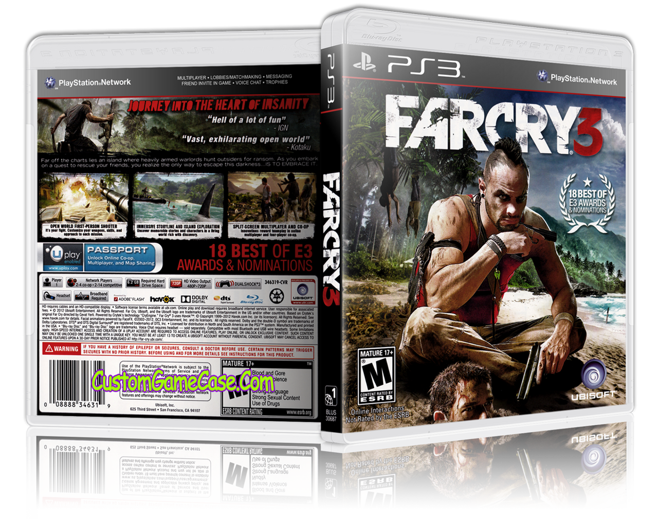 Farcry 3 - Sony PlayStation 3 PS3 - Empty Custom Replacement Case - Custom  Game Case